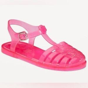 Old Navy Girls Jelly Fisherman Sandals Hot Pink, Size 2